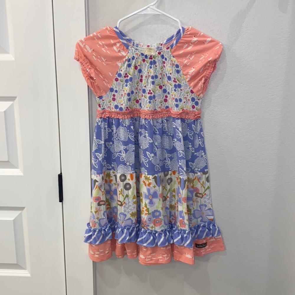 EUC Matilda Jane Clothing MJC Size 10 Flutter Tiered Floral Nightgown Pajama
